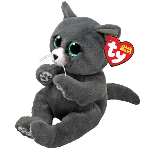 Produktbild: TY Binx Russian Blue Cat Beanie Bellies Regular - Squishy Beanie Baby Soft Plush Toys - Collectible Cuddly Stuffed Teddy