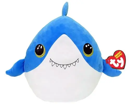 Produktbild: Ty Finsley Hai Squish a Boo 14 Zoll - Squishy Beanies für Kinder, weiche Babyspielzeuge aus Plüsch - Sammlerfreundliche kuschelige Teddybären