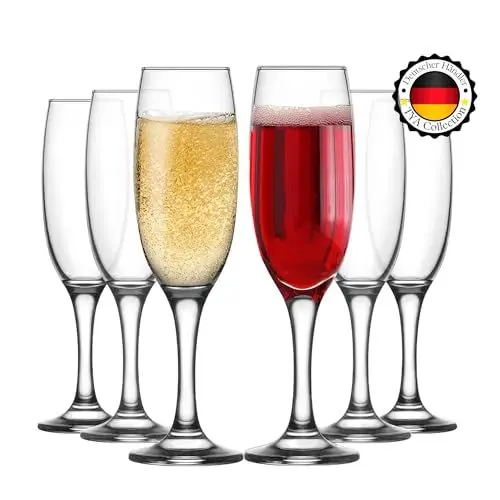 Produktbild: TYA Collection Sektglaser, Champagne Flutes 6er Set 220ml