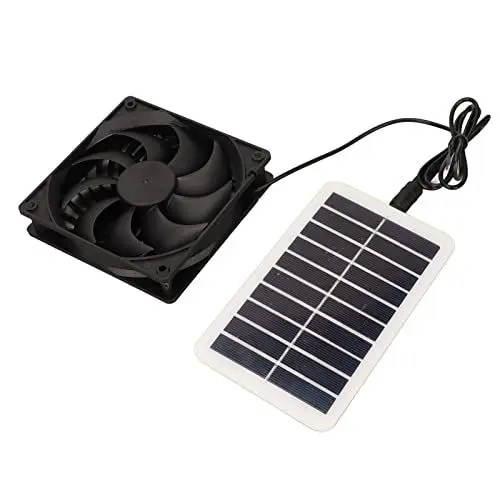 Produktbild: Fdit Effizienter Solarstrom-Panel-Abluftventilator, Geruchsentfernung, Tragbarer, Solarbetriebener Luftabsauger für Haustierhäuser, Wohnmobile