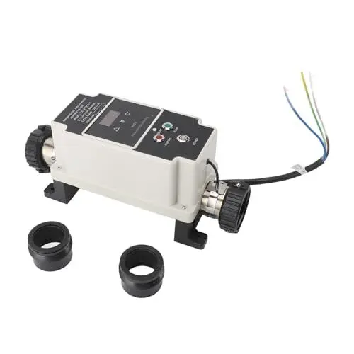 Produktbild: Zerodis 2,7 Bis 3,3 KW Poolheizung, Edelstahl, Elektrischer Schwimmbad-Warmwasserbereiter, Thermostat mit Digitalanzeige für, Spa-Badewanne, 220 Bis 240 V