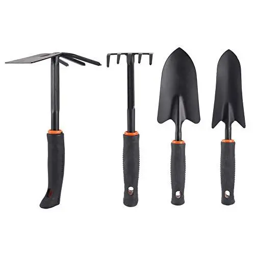 Produktbild: Tyenaza 4-teiliges Gartenwerkzeug-Set, Zimmerpflanzen-Werkzeug-Set, Gartengeräte für den Innenbereich, kleine Gartenschaufel, Handwerkzeug-Set, Randschaufel,