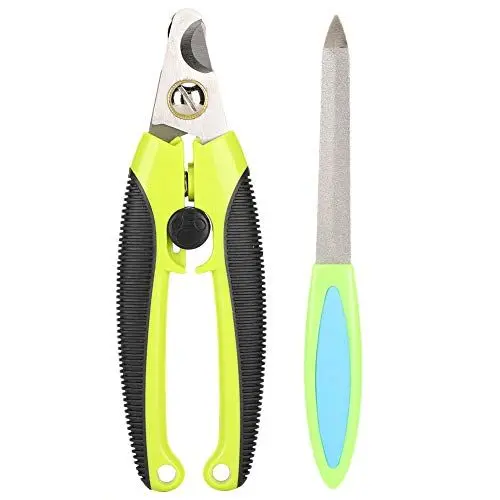 Produktbild: Tyenaza Haustier-Nagelschneide-Set, Haustier-Nagelknipser, Scherenschneider, Schleifmesser-Schneideset, Rutschfester Griff für Haustiere, Katzen, Hunde