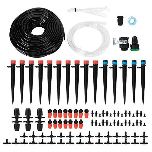 Produktbild: Tyenaza Tropfbewässerungsset, 40 m Gartenbewässerungssystem, 4/7-Schlauch, wassersparend, automatische Tropfbewässerung, Bewässerungsset für Garten, Blumenbeete und Topfpflanzen