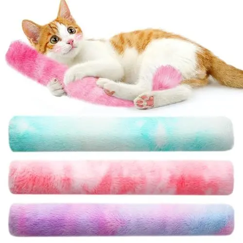 Produktbild: tyokas 3 Stück Katzenspielzeug Katzenminze Kissen Weich und langlebig Katzenminze Spielzeug interaktives Katzen-Kicker-Spielzeug für Indoor Geeignet zum Necken und Trösten von Katzen