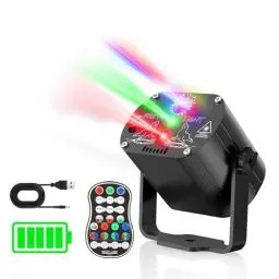 Produktbild: Tyonto Wireless Disco Ball Party Light 4500mAh 60 Olika Mönster Strobe Effekt Batteri Musikstyrt Disco Light Party Light Med Fjärrkontroll och 2M USB för Familj Barn Party Club