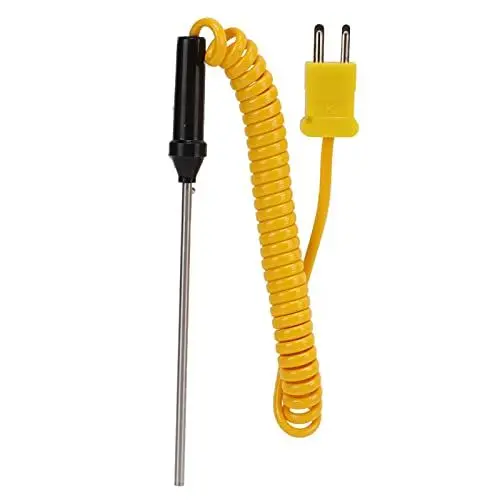 Produktbild: Typ K Thermoelement-Oberflächen-Thermoelement-Sonde Stahl-Temperatursensor mit Isoliertem Griff für Temperaturtests(Temperaturfühler-Thermoelement)
