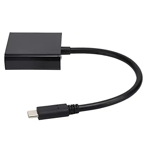 Produktbild: Typ-C-zu-VGA-Adapter, 9,1 Zoll 10 Gbit/s USB 3.1 HD 1080P Video-Adapterkabel 15-Pin-Buchse USB 3.1 zu VGA-Konverter, Hot Plug