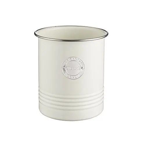 Produktbild: TYPHOON LIVING Kollektion, Utensilienbehälter Pastellcreme, Dose für Küche Aufbewahrung & Organisation, 1,7 Liter, Praktischer Vorratsbehälter aus Stahl, 12,5 x 12,5 x 15 cm