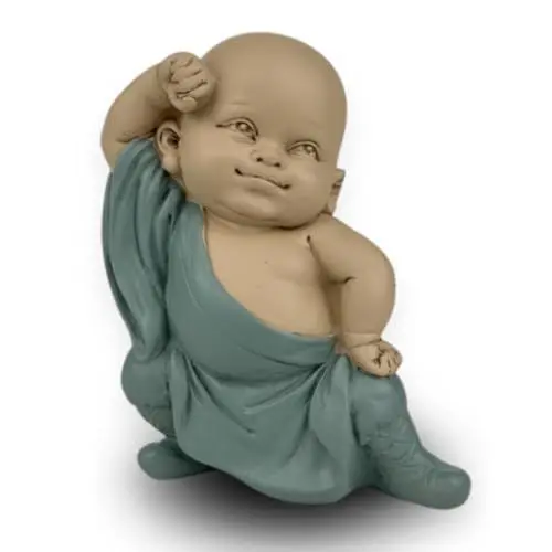 Produktbild: Typische Buddha-Statue - GongFu 2- Baby Buddha Symbolisch Anerkannt - Friedliche und Heitere Stimmung - Zen-Dekoration - H 13 cm - Zen'Light