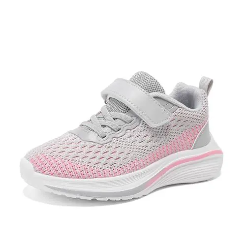 Produktbild: Tysulr Mädchen Turnschuhe Hallenschuhe Kinder Turnschuhe Für Jungen Sportschuhe Mädchen Kinderschuhe Atmungsaktiv Laufschuhe Sneaker Grau 37EU