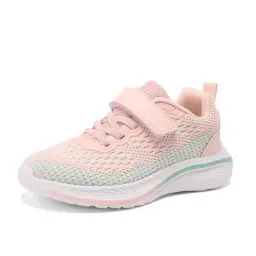 Produktbild: Tysulr Mädchen Turnschuhe Hallenschuhe Kinder Turnschuhe Für Jungen Sportschuhe Mädchen Kinderschuhe Atmungsaktiv Laufschuhe Sneaker Rosa 39EU