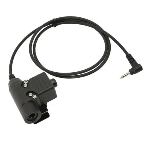 Produktbild: U94 3,5-mm-Headset-Adapter, U94-Kabelsystemkabel, Freisprechkommunikation, 3,5-mm-Headset-Adapter mit Clip für VX 1R VX 2R FT 50 FT 60 VX 10 VX 14 VX 410