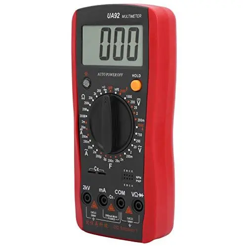 Produktbild: UA92 Digitalmultimeter, Multimeter-Tester, Multimeter, Wechselstrom, Gleichspannung, Strom, Widerstand, Kapazitätsmessgerät mit Großem Bildschirm für Elektrogeräte