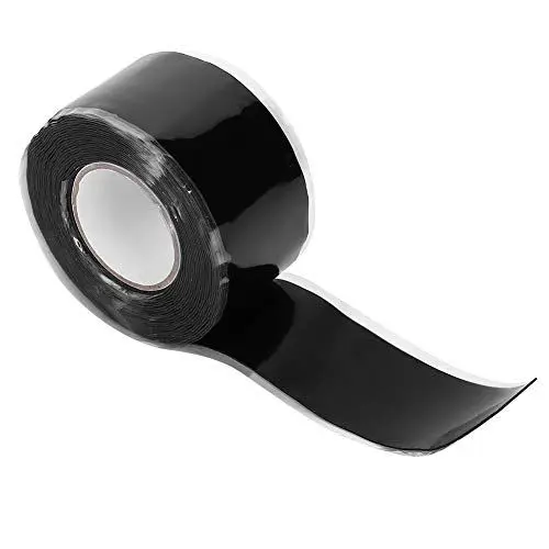 Produktbild: Uadme Selbstklebendes Klebeband, 3 Meter / 9,8 Fuß Schwarzes, Hochtemperaturbeständiges, Selbstklebendes Klebeband, Isolierendes Wasserdichtes Doppelseitiges Klebeband