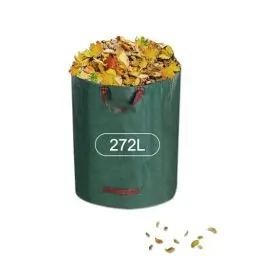 Produktbild: UAMLVCN Gartenabfallsack, 1 × 272L Gartensack mit Griffen, Laubsack Selbststehend 4 Griffe Stabil Robust & Faltbar, Gartenabfallsack Stabil Grünschnittsäcke Faltbar für Gras Laub Hecke Gartenabfall