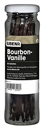 Produktbild: Ubena 25 Bourbon-Vanilleschoten à 15 cm aus Madagaskar im Glas, 1er Pack (1 x 25 Stück)