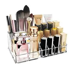Produktbild: Ubitree Kosmetik Organizer, Lippenstiftständer mit 16 Fächern für Lippenstift Schminkpinsel Eyeliner Nagelgel Parfüm, Acryl Kosmetikvitrine für Badezimmer, Schlafzimmer Waschtische, Büro Schreibtisch