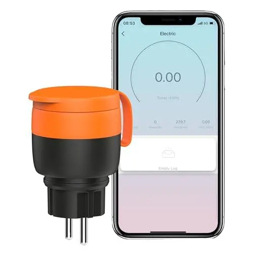 Produktbild: UCOMEN Outdoor Wlan Steckdosen,Stromzähler für Balkonkraftwerk,Wasserdicht Wlan Steckdose Alexa mit Strommessung, Smart Life APP, 2.4GHz,16A/3680W,1er Pack