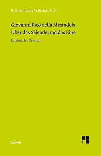 Produktbild: Über das Seiende und das Eine: Zweisprachige Ausgabe (Philosophische Bibliothek)