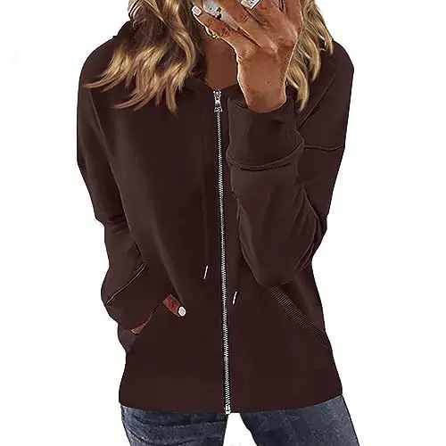 Produktbild: Übergroßer Kapuzenpullover Overzised Hoodie Pullover Sport Damen Gym Pullover Damen Jacke Women's Coats Damen Kapuzenpullover Kapuzen Pullover Damen Hoodie Mit Reißverschluss Oversize Hoodies