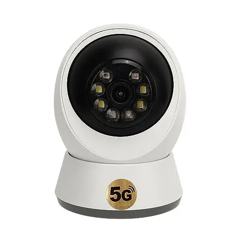 Produktbild: Überwachungskamera, Panoramaaufnahme, Kabellose Überwachungskamera, 1080p, Nachtsicht, Bewegungserkennung, 2-Wege- für Zuhause (EU-Stecker)