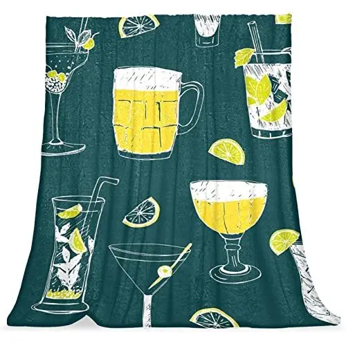 Produktbild: Überwurfdecke für Couch, kuschelige Decke, leichte, Flauschige, Bequeme Flanelldecke, Winterwarm,Zitronensaft Sommerfrucht