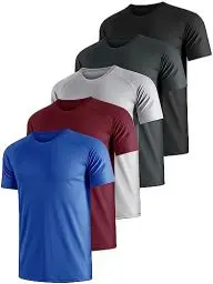 Produktbild: UEEKO 5er Pack Sport Herren Tshirt Set Kurzarm Sporthirt Running Herren Schnelltrocknend Atmungsaktiv Fitness Funktions Sporthirt Running Herren.(M)
