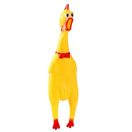 Produktbild: UEETEK Shrilling Huhn Spielzeug,Glabrious Drücken Schreiend Hähnchen Spielzeug Hund Spielzeug zum Spaß, 34 * 7,5 cm (L * B)