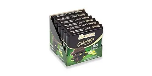 Produktbild: ÜLKER 60% dunkler Schokoriegel mit ganzen Pistazien 70G x 6