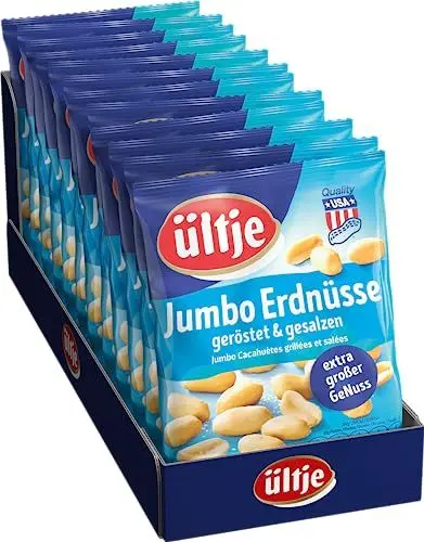 Produktbild: ültje Jumbo Erdnüsse geröstet & gesalzen, 12er Pack (12 x 200 g)