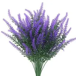 Produktbild: UESDU Kunstblumen Lavendel wie echt, 5 Stück Künstliche Lavendel Kunstblumen Deko Pflanzen Lila Fake Blumen Blumenstrauß Lavendel für Zuhause Garten Party Valentinstag Muttertag Hochzeit Dekoration