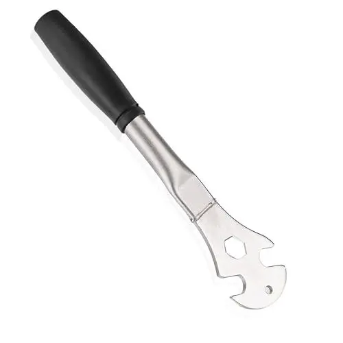 Produktbild: UESDU Pedalschlüssel, Konusschlüssel Fahrrad Maulschlüssel 15mm Fahrrad Schlüssel mit Lang Griff Reparatur Werkzeug Schraubenschlüssel für Vor der und Hinterachse