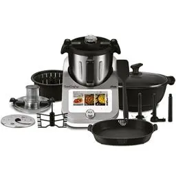 Produktbild: Ufesa TotalChef RK7 Küchenmaschine mit WLAN, Multifunktions Küchenroboter mit Kochfunktion, Kochroboter 30 Funktionen, 4.5L, 7-Zoll-Touchscreen, Interaktives Rezeptbuch, Amazon-Exklusiv,Silber / Weiss