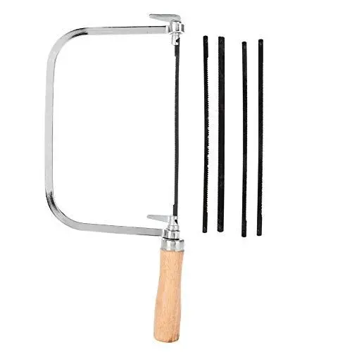 Produktbild: U-förmig Handsäge Metallsäge, Mini DIY Mehrzweck Schnittsäge Bügelsäge mit Sägeblatt 5 Wurzel für Holzarbeiten, Bogensägen Kurzsäge Säge für Holz, Kunststoff, Laminat