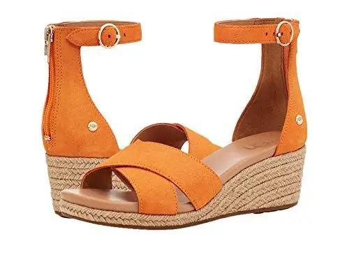 Produktbild: UGG Australia Damen Eugenia Keilsandale, California Poppy Wildleder, 40 EU