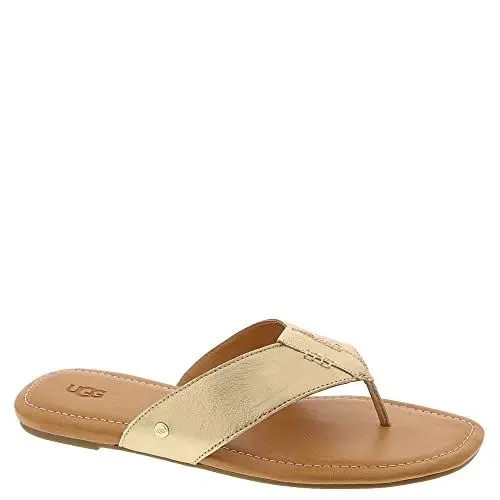 Produktbild: UGG Damen Carey Flip Sandale, metallic-goldfarben, 36 EU