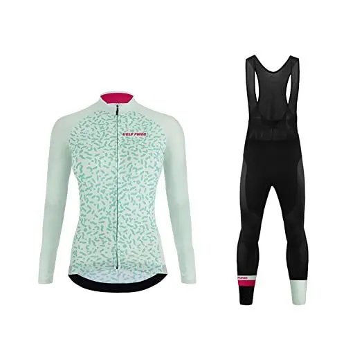 Produktbild: UGLY FROG Winter Modern Damen Radtrikot Set Thermo Fahrrad Trikot Largarm + Radhose mit Sitzpolster