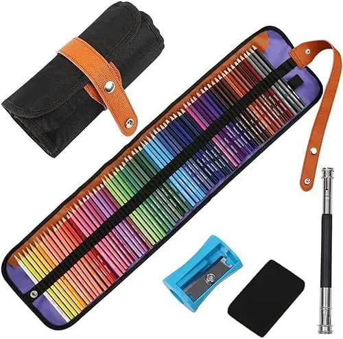 Produktbild: Ugmic 72 Coloring Pencils Set - Coloured Pencils for Adults Professional Colour Mixing Painting and Sketches, Soft Wax-Based Wooden Coloured Pencils Perfect for Students Children Colouring Books