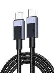 Produktbild: UGREEN 100W USB C Kabel PD 3.0 Ladekabel USB C auf USB C Schnellladekabel 5A/20V kompatibel mit iPhone 16/15, M3 MacBook Pro/Air, iPad Air/Pro 2024, Galaxy S24 Ultra A55 Pixel 9 Steam Deck usw. (1m)
