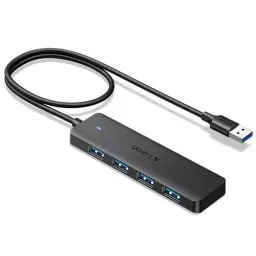 Produktbild: UGREEN 4-Port USB 3.0 Hub mit 60cm Kabel, USB Verteiler 5Gbps USB Mehrfachstecker USB Splitter für MacBook, iMac, Surface, Dell, Thinkpad, USB Stick, Mobile HDD, Desktop PC und mehr