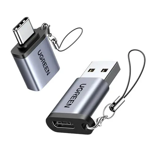 Produktbild: UGREEN Adapter USB C auf USB und USB 3.2 auf USB C Adapter 10Gbps (2 Stück) kompatibel mit iPhone 16 15 Pro Max iPad Galaxy S24 S23 Serie Laptops usw. (Grau)