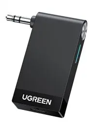 Produktbild: UGREEN Aux Bluetooth Adapter Auto für Freisprechanruf und Musik Hören beim Fahren, Bluetooth Klinke Empfänger mit Bluetooth 5.0 Receiver für Auto, Lautsprecher und Verstärker