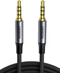 Produktbild: UGREEN Aux Kabel 3.5 Klinke auf 3.5 Klinke Kabel 3.5mm klinkenkabel 4 Polig unterstützt Mikrofon für Headset(CTIA), Handy, Auto Radio, MP3 Player, Lautsprecher, PS4, Xbox One usw.(0.5m)
