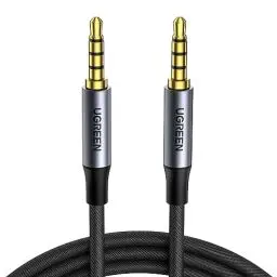 Produktbild: UGREEN Aux Kabel 3.5 Klinke auf 3.5 Klinke Kabel , 4 Polig unterstützt Mikrofon für Headset(CTIA), Handy, Auto Radio, MP3 Player, Lautsprecher, PS4, Xbox One usw.(1m)