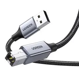 Produktbild: UGREEN Druckerkabel USB 2.0 Typ B USB Kabel USB A auf USB B Printer Cable Kompatibel mit HP, Canon, Epson, Lexmark, Dell, Brother (3m)