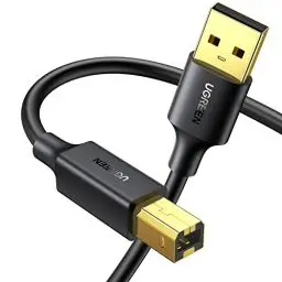 Produktbild: UGREEN Druckerkabel USB Scanner Kabel Typ B Anschlusskabel Drucker USB A auf USB B Stecker Printer Cable kompatibel mit HP, Canon, Epson, Lexmark, Brother, Dell - Vergoldete Kontakte(1.5m)