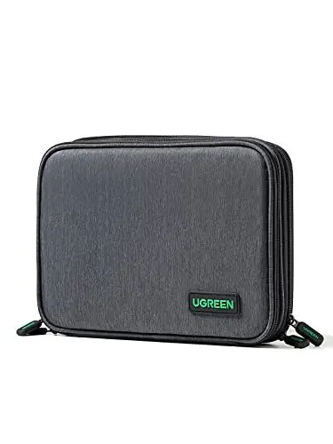 Produktbild: UGREEN Elektronik Tasche Reise Organizer Kabeltasche Travel Kabel Organizer Elektronische Zubehör Case Travel Organisator Festplattentasche für Powerbank, Kabel, Akku, Karte, Handy usw.