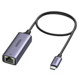 Produktbild: UGREEN Ethernet Gigabit Adapter, Thunderbolt USB C auf RJ45 Netzwerk LAN 1Gbps Kompatibel mit MacBook Pro/Air M2 M1 Chromebook XPS Surface iPad Pro Air Galaxy Tab S8 S24 Ultra, S23 Ultra (Grau,50cm)