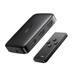 Produktbild: UGREEN HDMI 1.4 Switch 4K 3 in 1 Out HDMI Splitter HDMI Verteiler Fernbedienung HDMI Umschalter unterstützt 4K, 3D, HDR für TV Stick, TV, PC, Spielkonsole, Switch, PS5/4, Xbox, Blu-Ray Player.